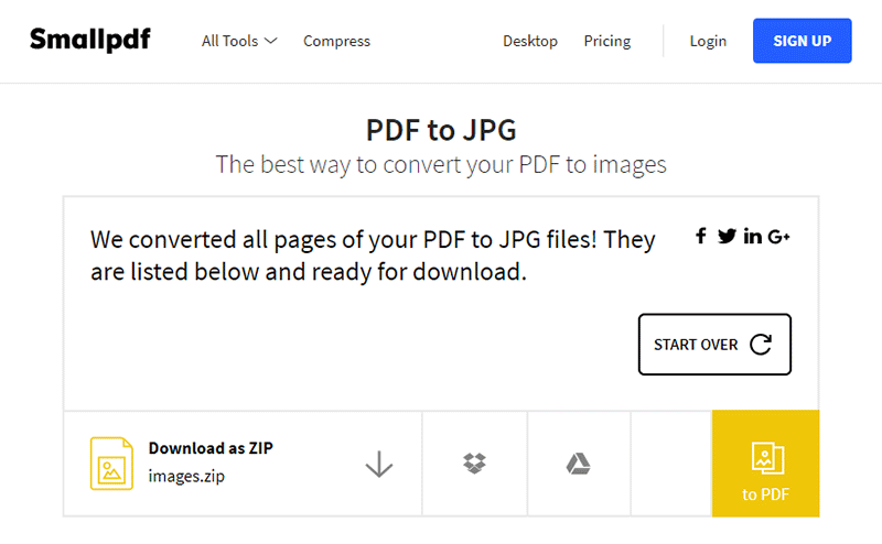 Descarga el archivo JPG que se ha extraído del PDF