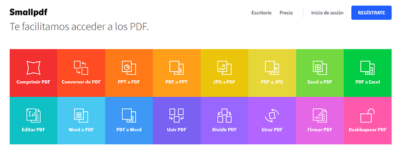 Una plataforma para convertir archivos PDF a otros formatos