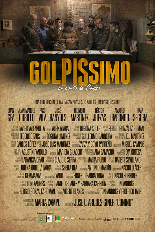 Diseño gráfico del cartel del cortometraje Golpissimo