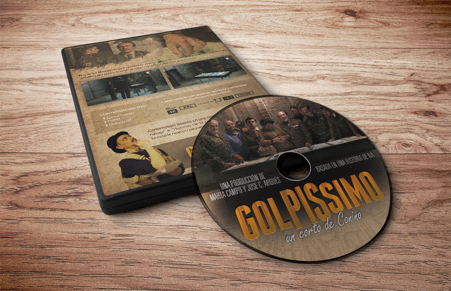 Diseño gráfico del DVD del cortometraje Golpissimo