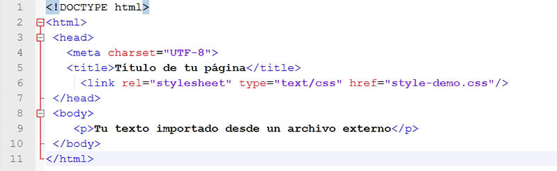 La mejor forma de usar CSS es con archivo de estilo enlazado