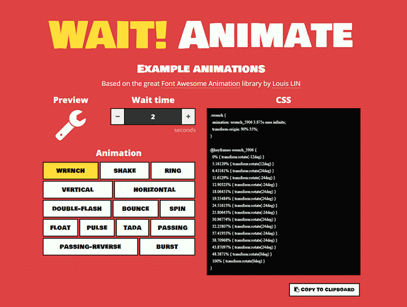 Con este generador podrás crear las animaciones CSS para tus iconos