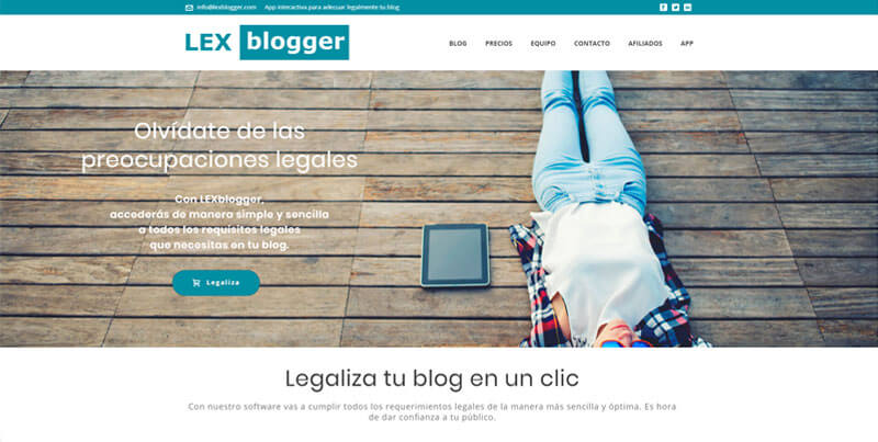Con LEXblogger adaptas tu web a la RGPD