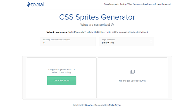 CSS sprites generator Toptal