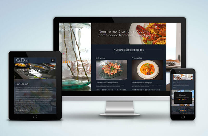 Diseño de la página web del restaurante Cal Deu en Valencia