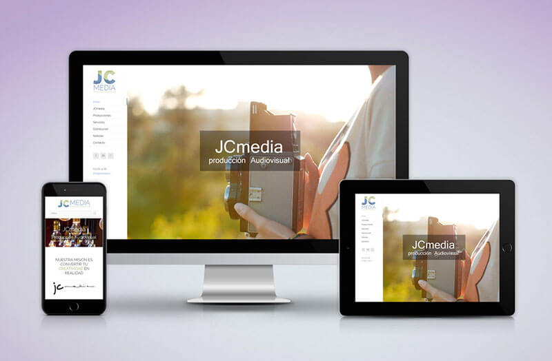 Diseño de la página web productora JCMedia de Valencia